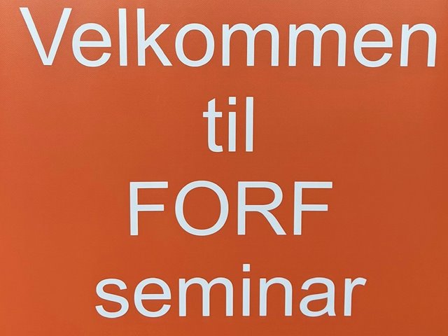 Følg FORF seminaret 2025 LIVE nå